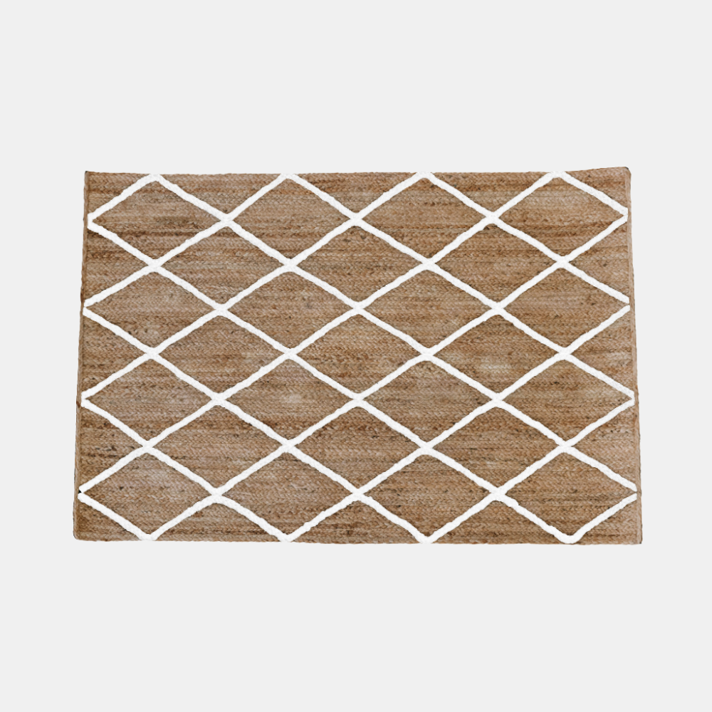 Jute Mat - White –