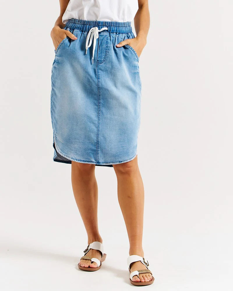 Betty Basics | Alina Denim Skirt - Denim Blue | Shut the Front Door