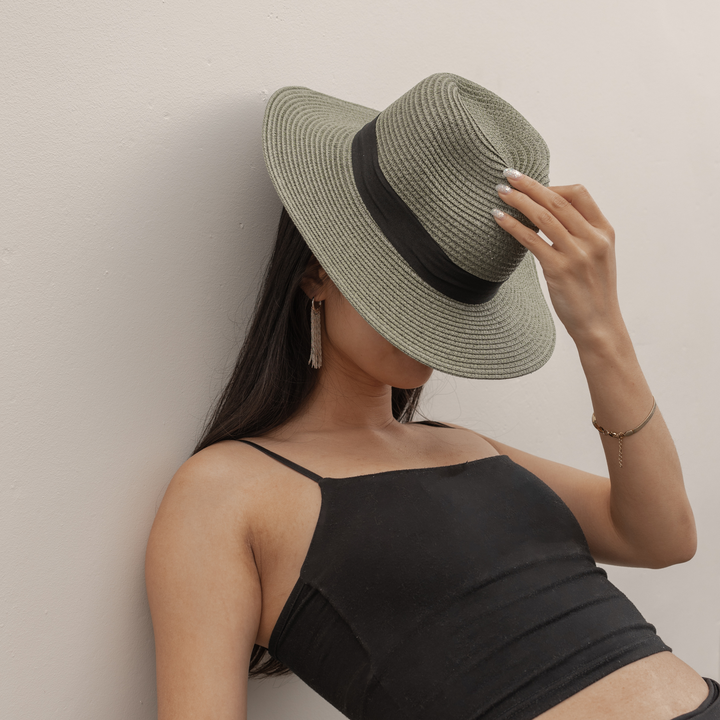 Antigone | Fedora Hat - Sage/Black | Shut the Front Door