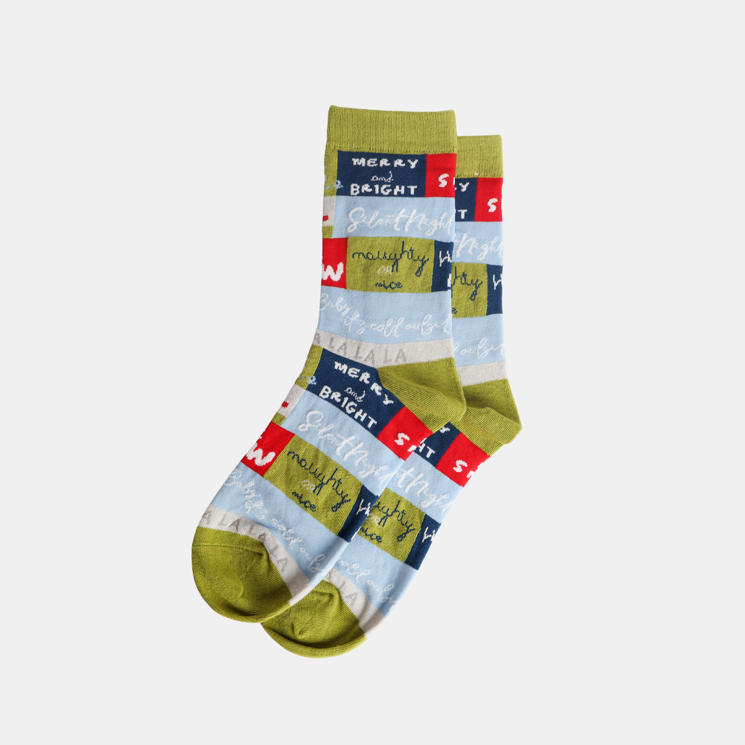 Antigone | Socks - Green - Xmas | Shut the Front Door