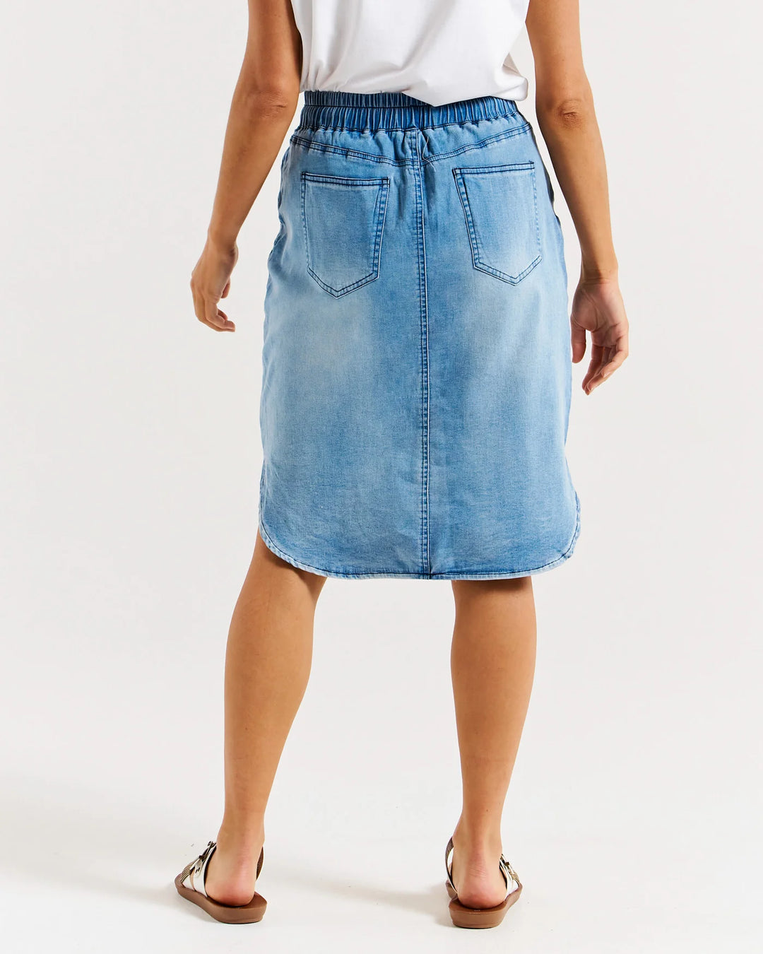 Betty Basics | Alina Denim Skirt - Denim Blue | Shut the Front Door