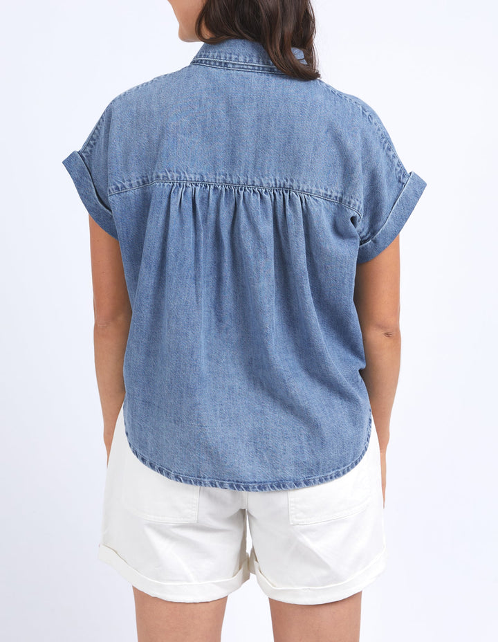 Elm Knitwear | Taylor SS Shirt - Blue | Shut the Front Door