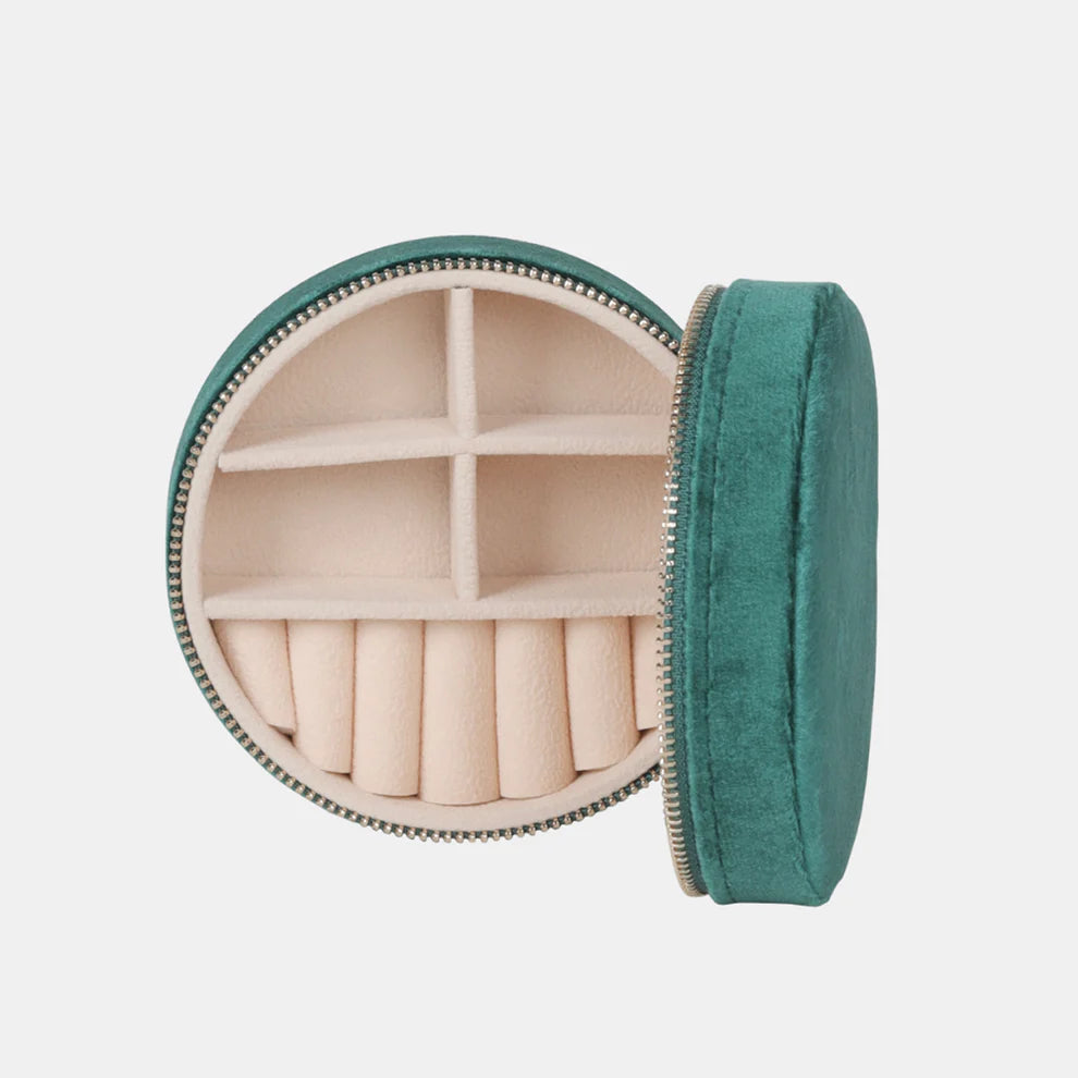 Antigone | Brydie Round Jewellery Box - Emerald | Shut the Front Door