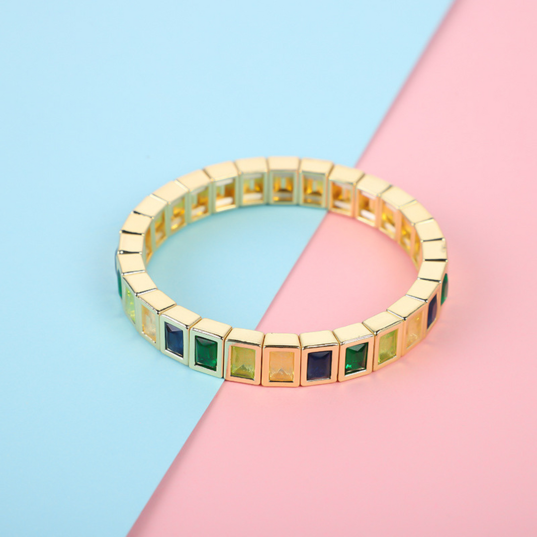 Antigone | Chrissy Bracelet - Gold/Green/Blue | Shut the Front Door