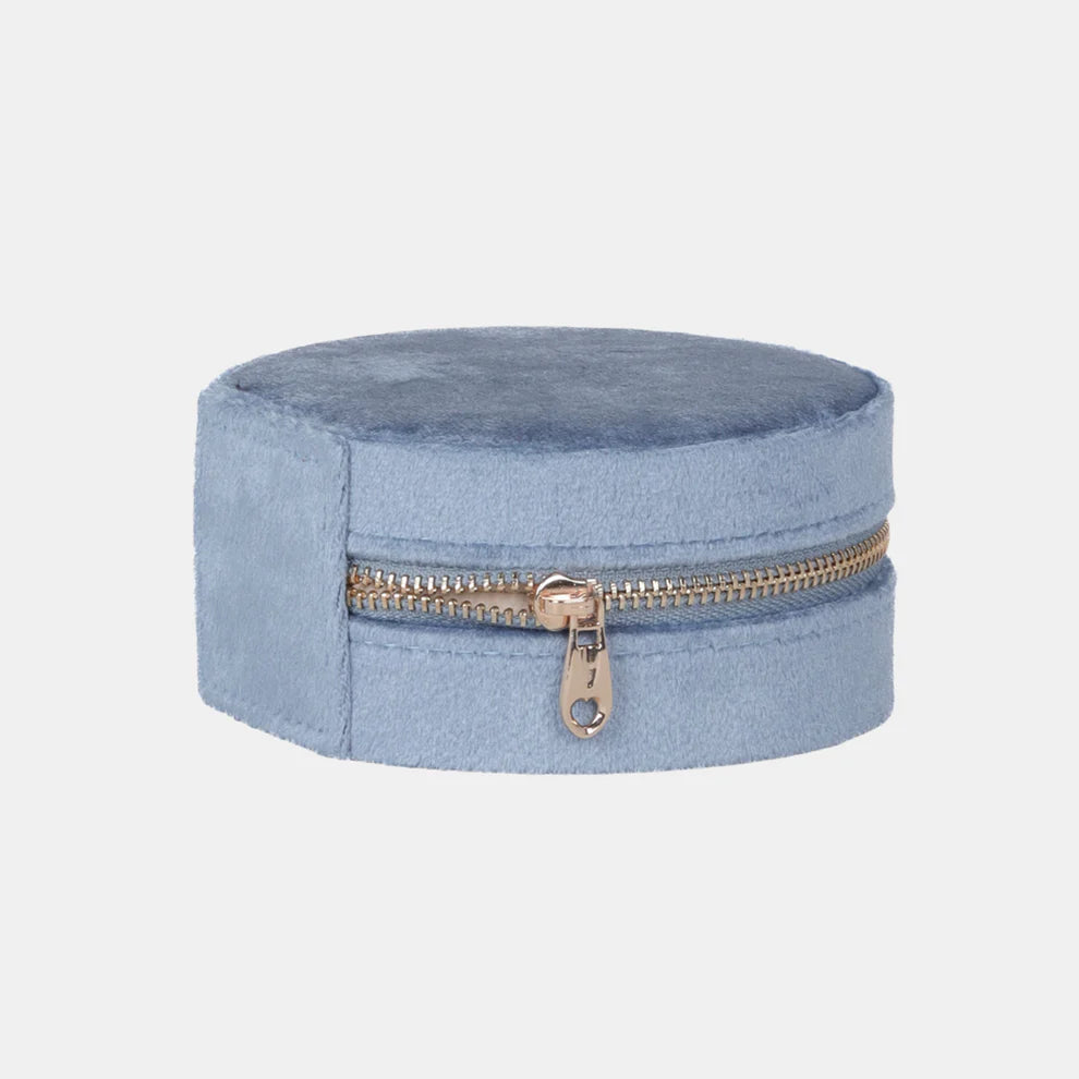 Antigone | Brydie Round Jewellery Box - Blue | Shut the Front Door