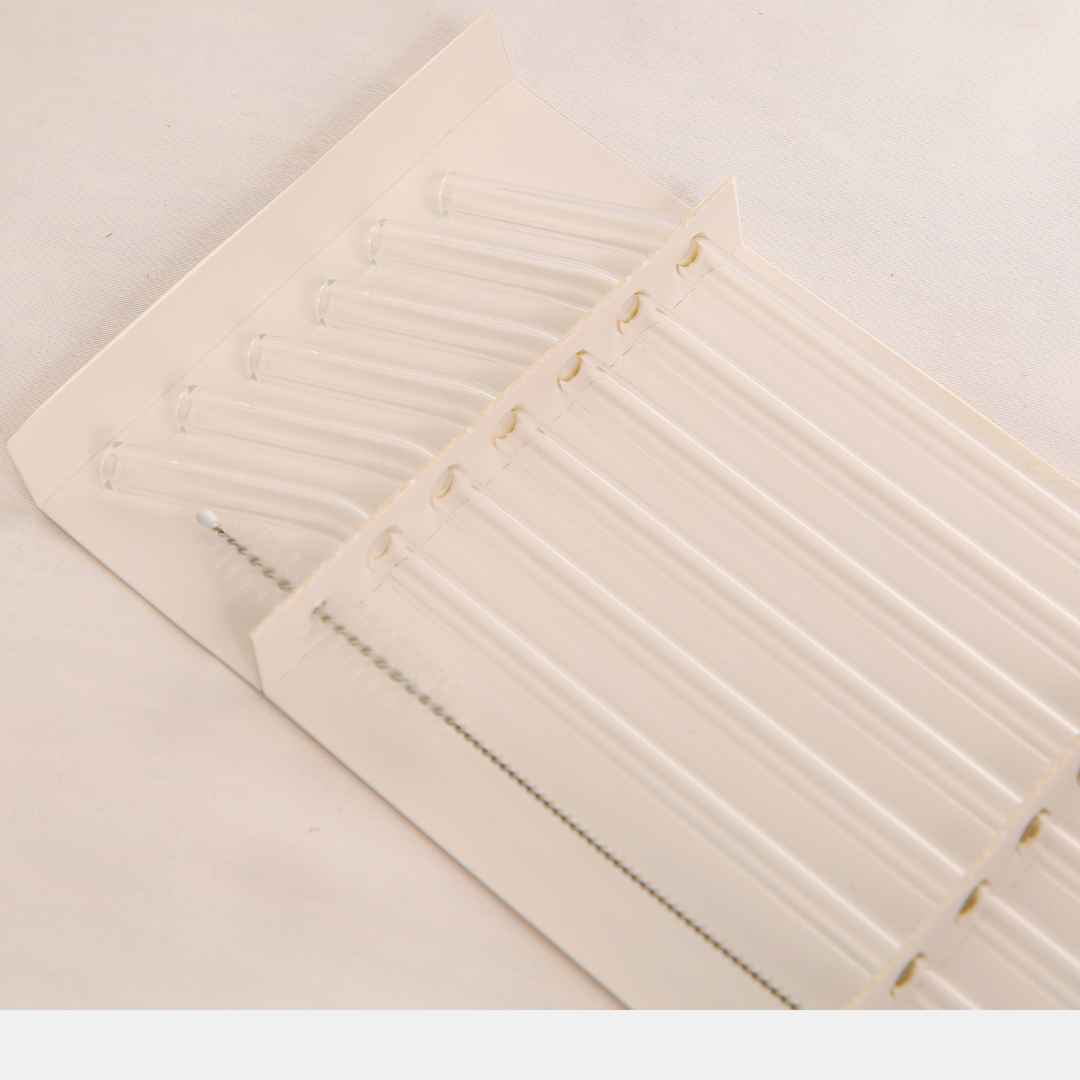 Antigone | Reusable Glass Straws Set 6 - Bend Clear | Shut the Front Door