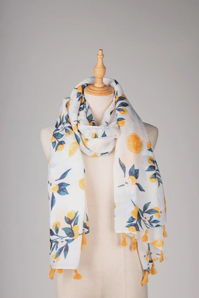 Antigone | Lemon Scarf - Yellow/White | Shut the Front Door