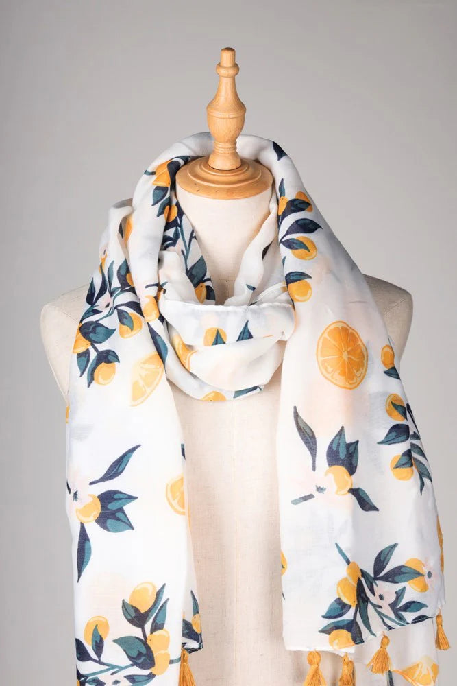 Antigone | Lemon Scarf - Yellow/White | Shut the Front Door