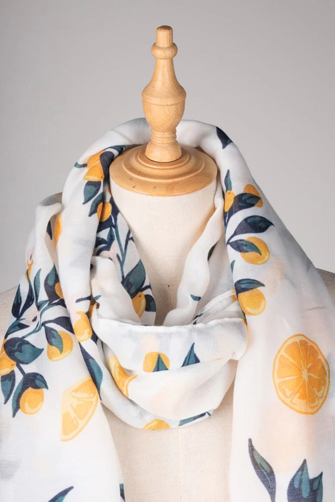 Antigone | Lemon Scarf - Yellow/White | Shut the Front Door