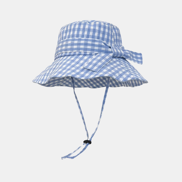 Antigone | Kiera Check Bucket Hat - Blue/White | Shut the Front Door