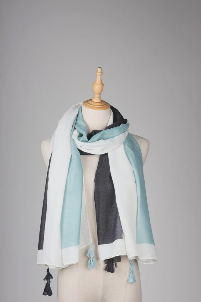 Antigone | Stella Abstract Scarf - Ocean/Black | Shut the Front Door