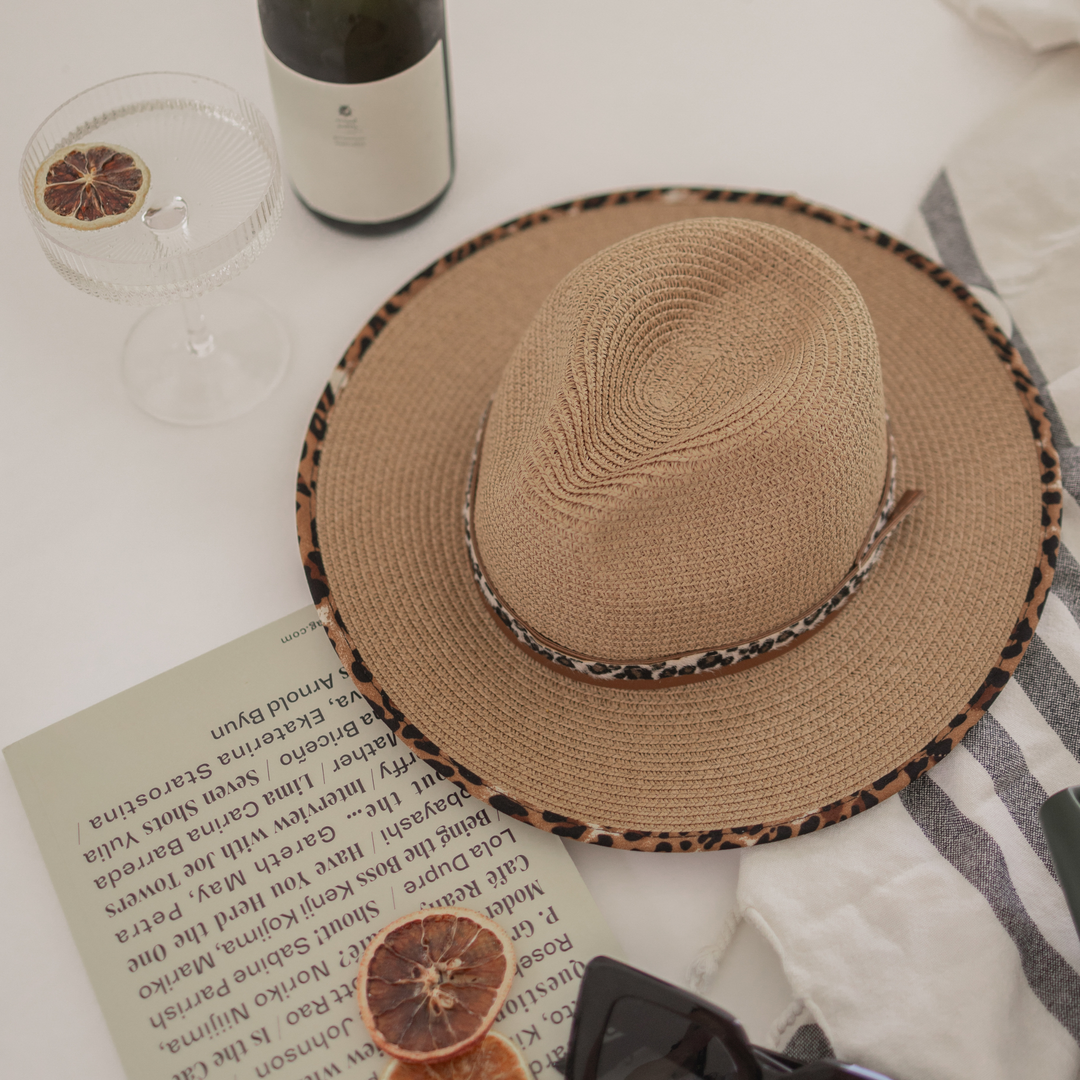 Antigone | Fedora Hat - Dark Natural/Animal Print | Shut the Front Door