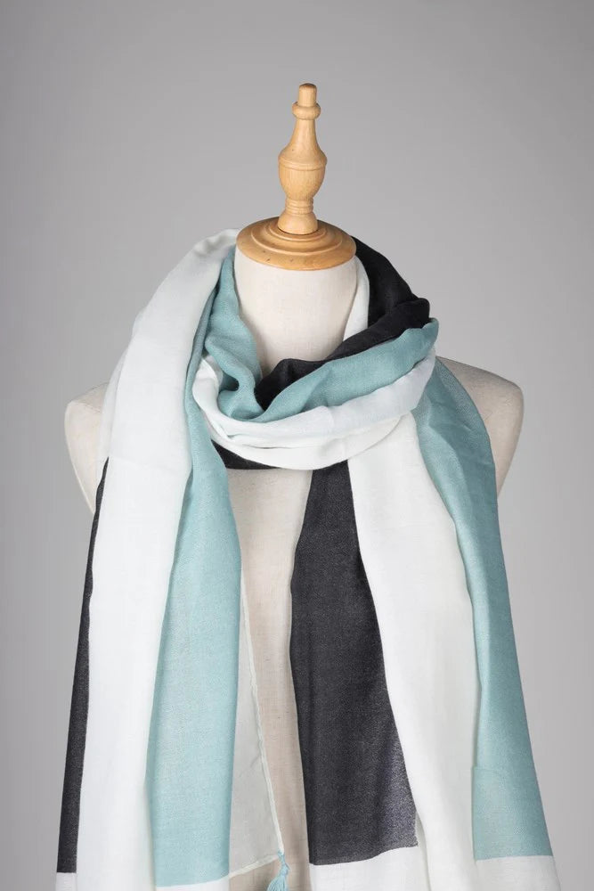 Antigone | Stella Abstract Scarf - Ocean/Black | Shut the Front Door