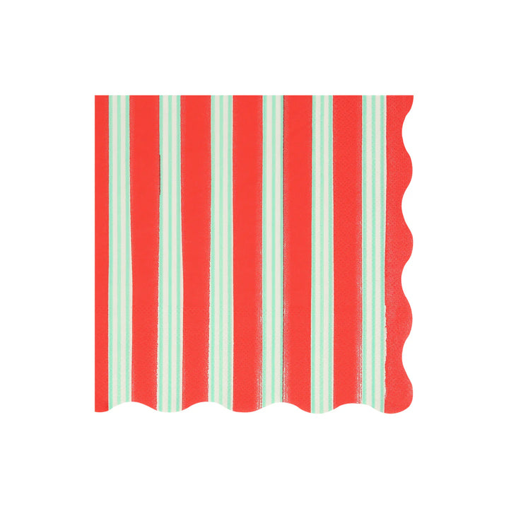 Meri Meri | Festive Stripe Large Napkins | Shut the Front Door