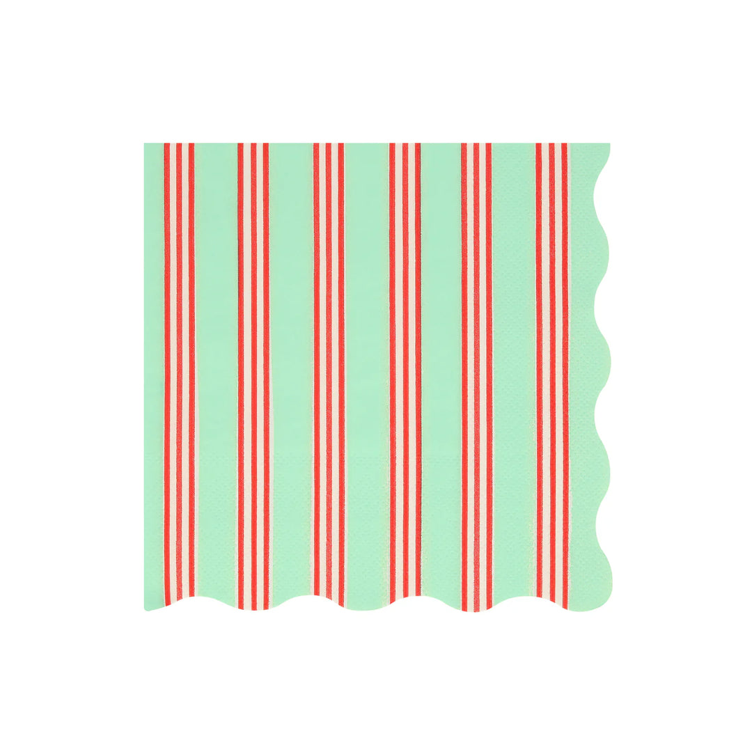 Meri Meri | Festive Stripe Large Napkins | Shut the Front Door