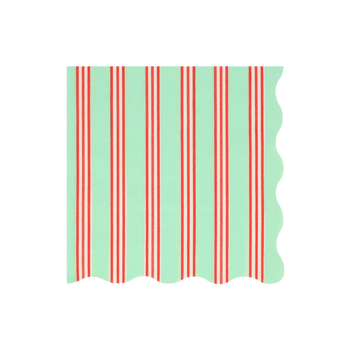 Meri Meri | Festive Stripe Large Napkins | Shut the Front Door