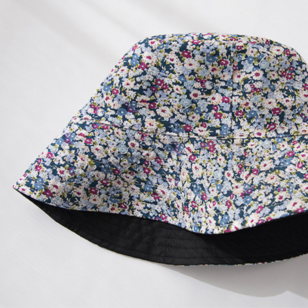 Antigone | Sadie Reversible Bucket Hat - Black/Floral | Shut the Front Door