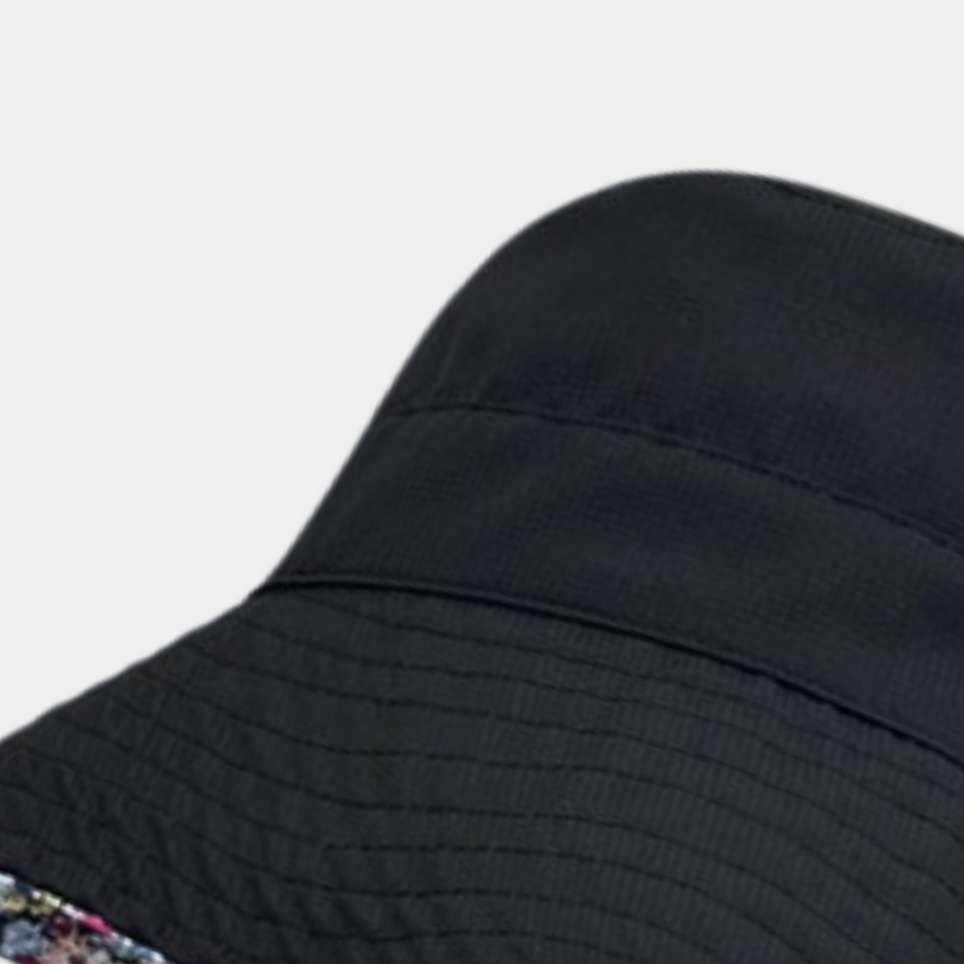 Antigone | Sadie Reversible Bucket Hat - Black/Floral | Shut the Front Door