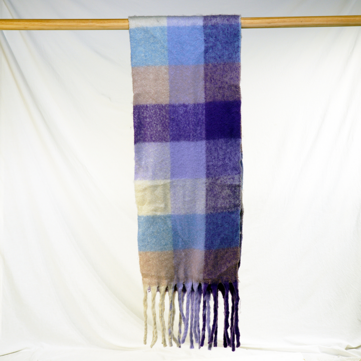 Antigone | Casey Check Scarf - Lilac | Shut the Front Door