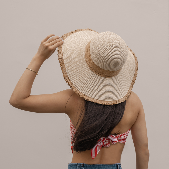 Antigone | Fringed Sunhat - Natural | Shut the Front Door