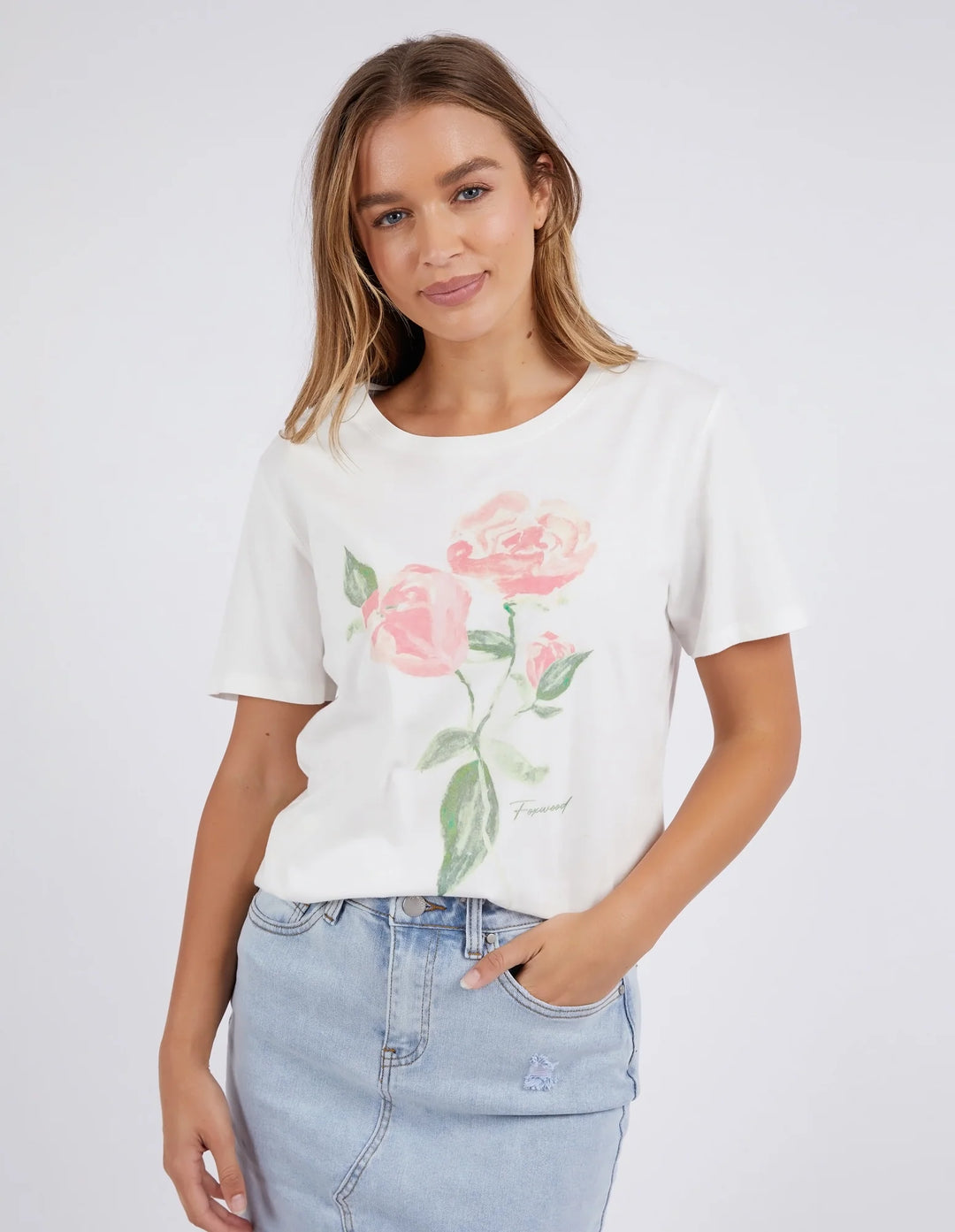 Foxwood | In Bloom Tee - White | Shut the Front Door