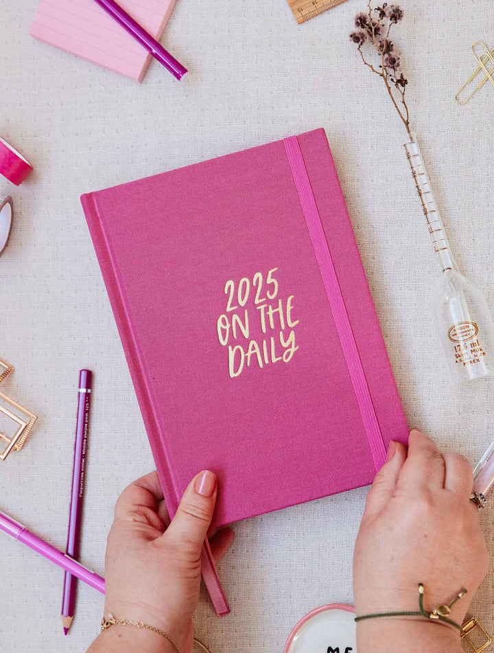 Write to Me Stationery | 2025 On The Daily Planner - Fuchsia | Shut the Front Door