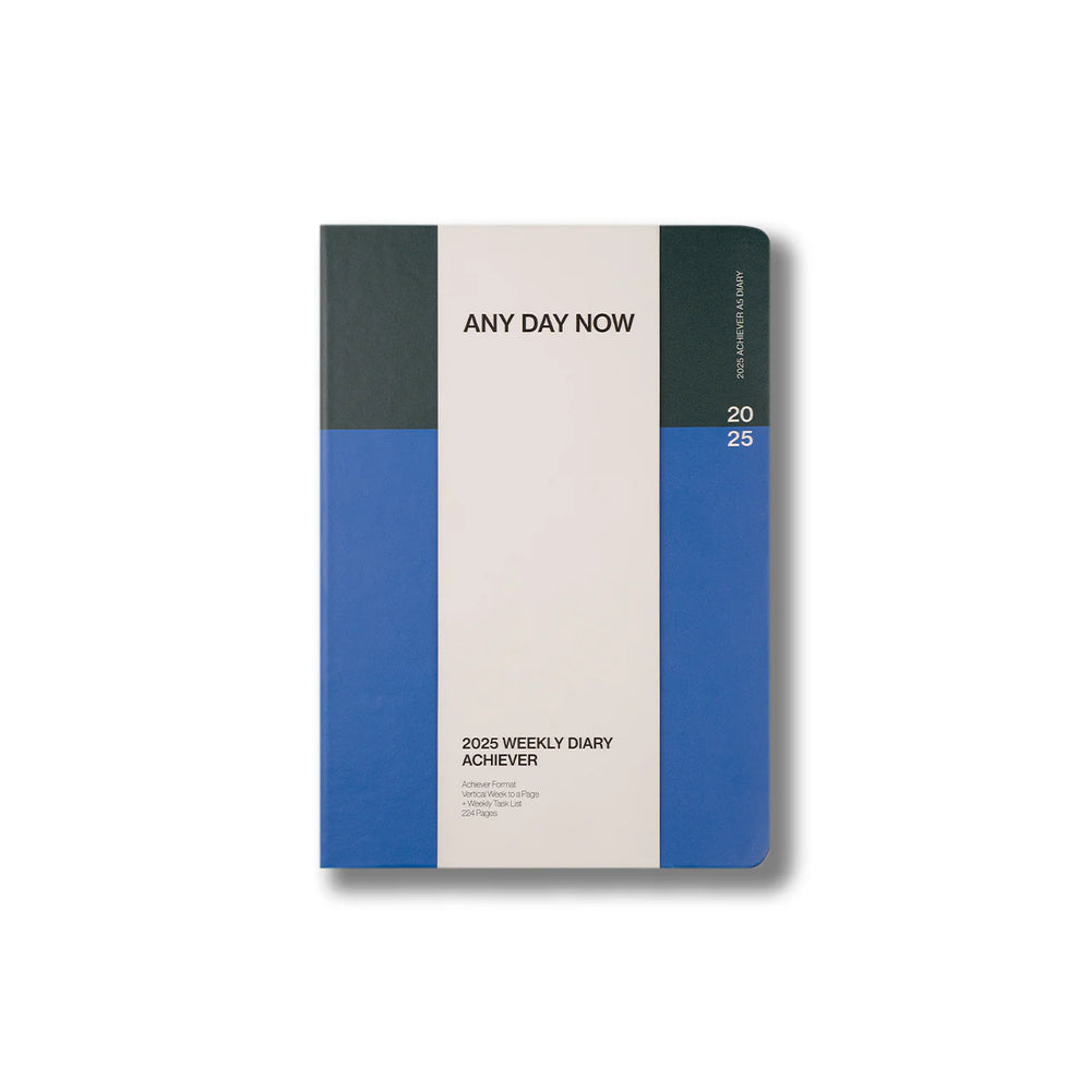 Any Day Now | 2025 The Achiever Diary A5 - Forest/Blue | Shut the Front Door