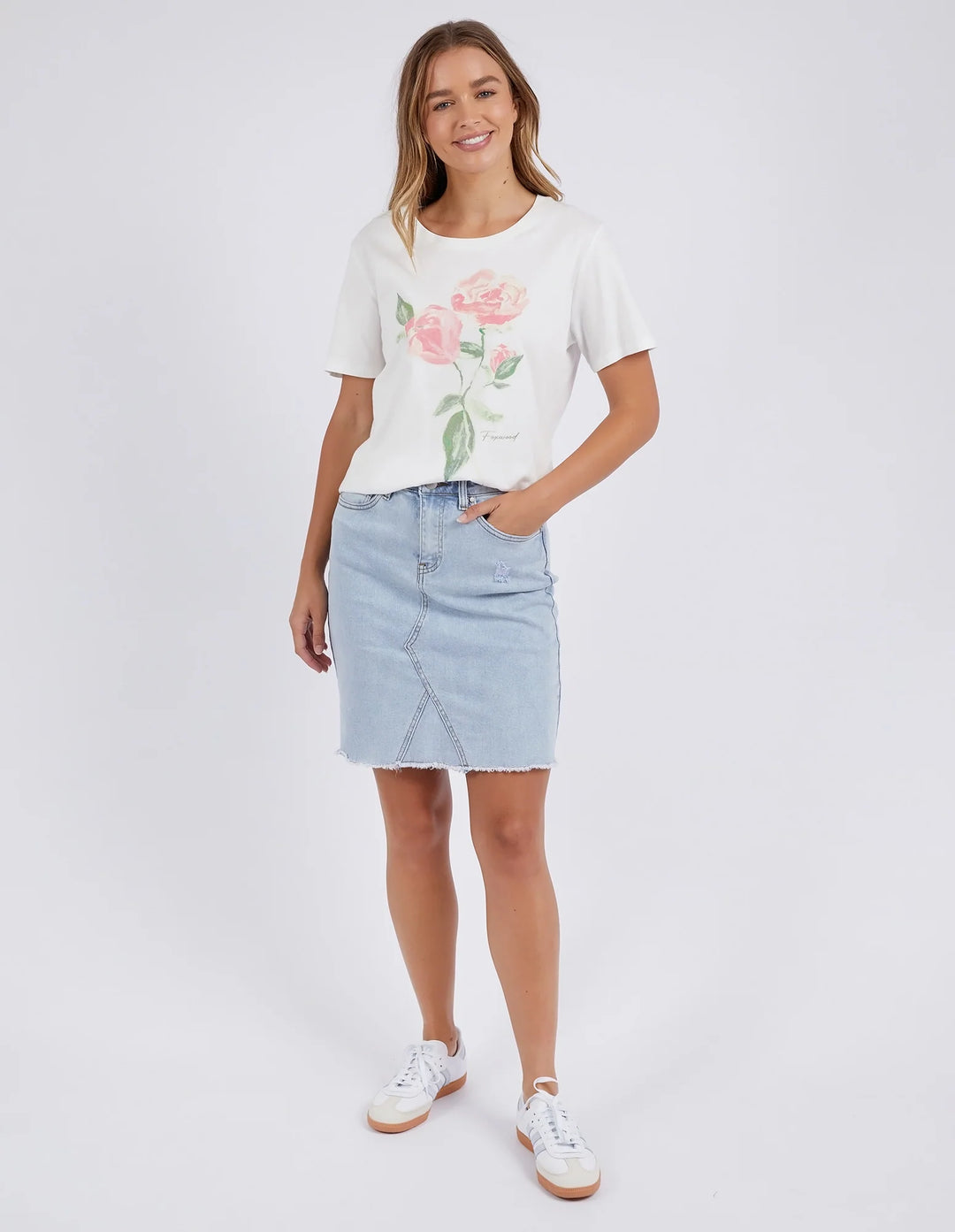 Foxwood | In Bloom Tee - White | Shut the Front Door