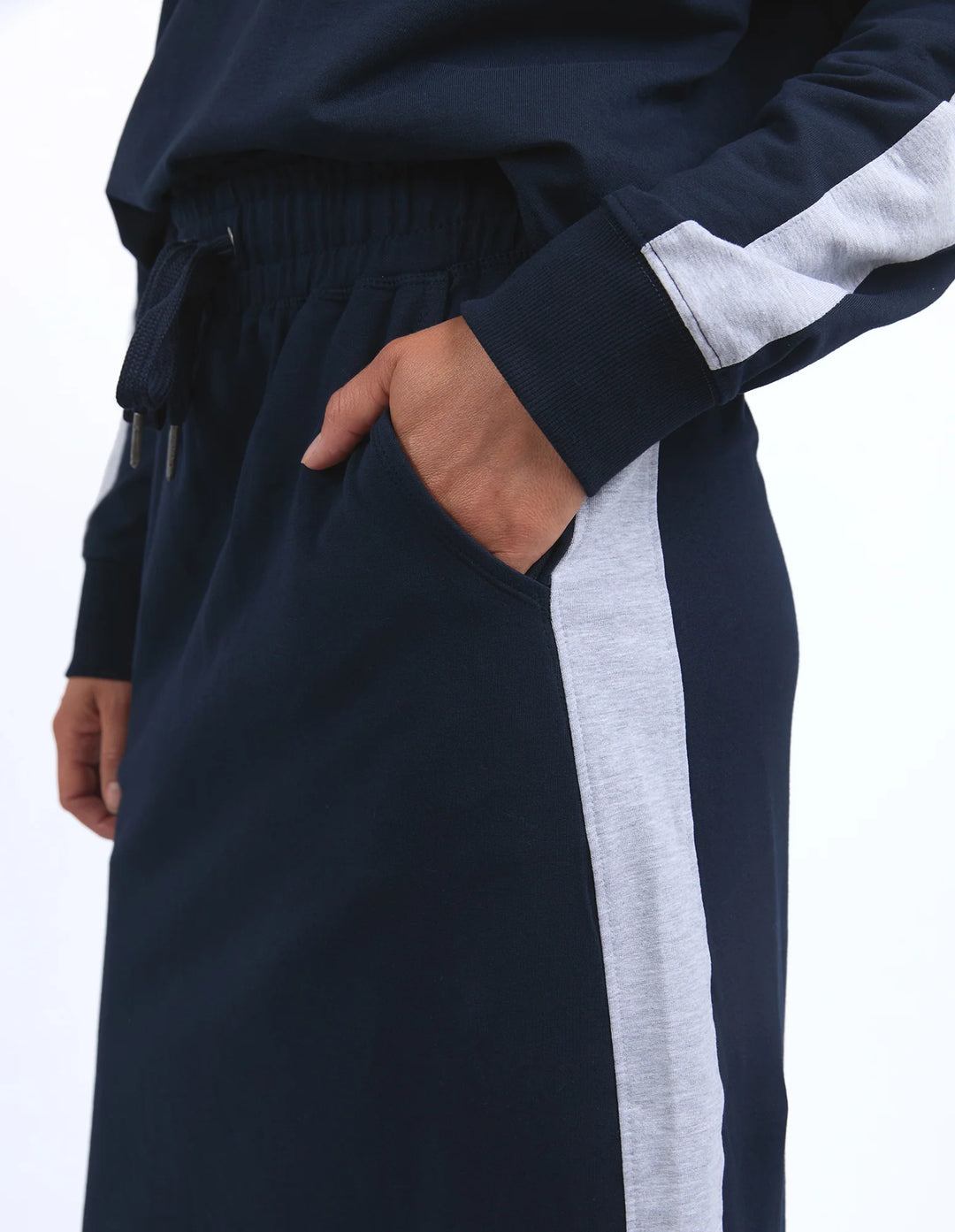 Elm Knitwear | Sloane Fleece Skirt - Navy | Shut the Front Door