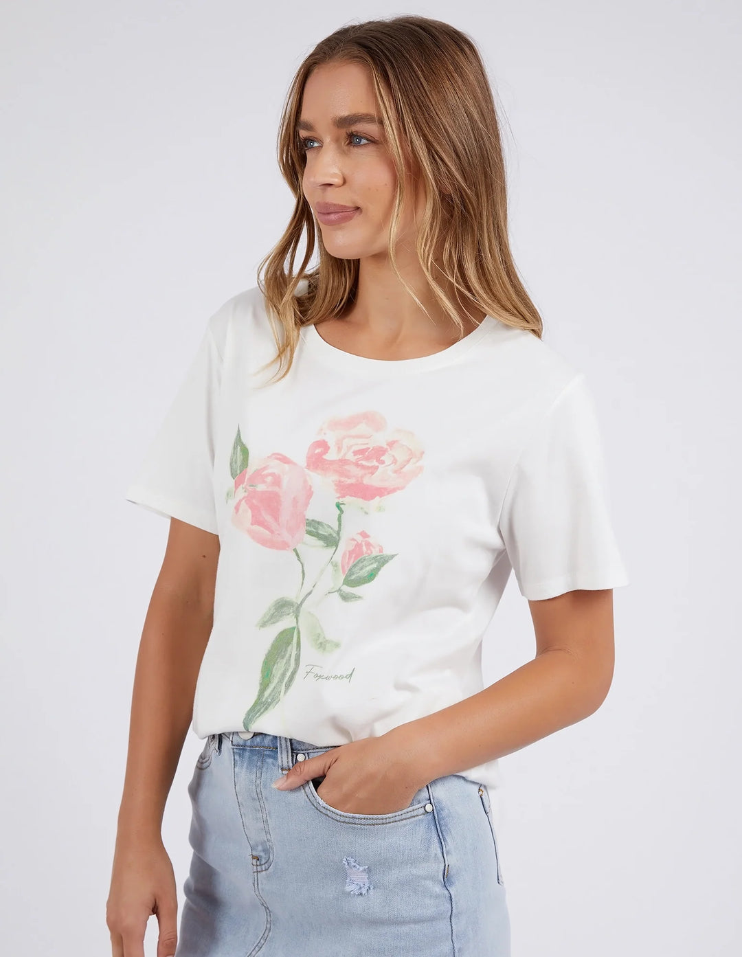 Foxwood | In Bloom Tee - White | Shut the Front Door