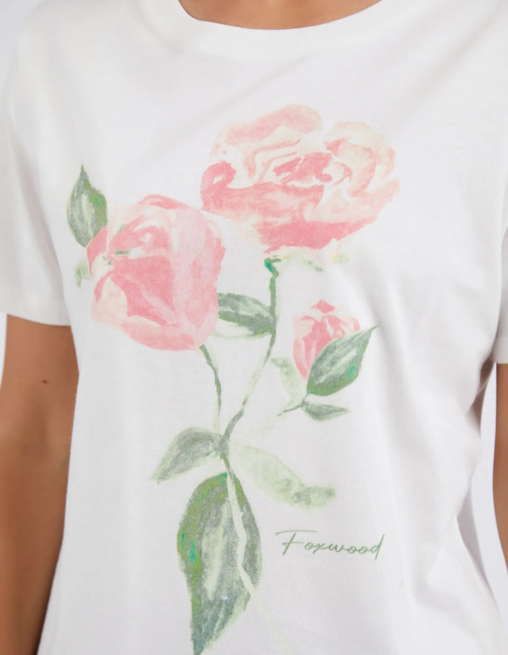 Foxwood | In Bloom Tee - White | Shut the Front Door