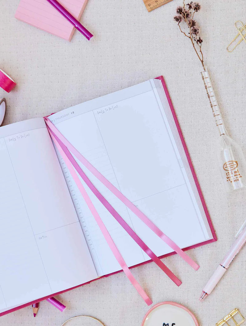 Write to Me Stationery | 2025 On The Daily Planner - Fuchsia | Shut the Front Door