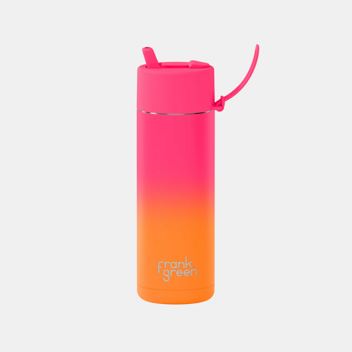 Frank Green | Ceramic Lined Reusable Bottle 20oz with Flip Straw - Gradient Summer Sunset | Shut the Front Door