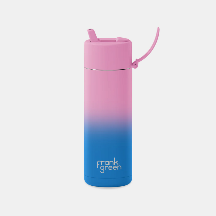 Frank Green | Ceramic Lined Reusable Bottle 20oz with Flip Straw - Gradient Wild Orchid | Shut the Front Door