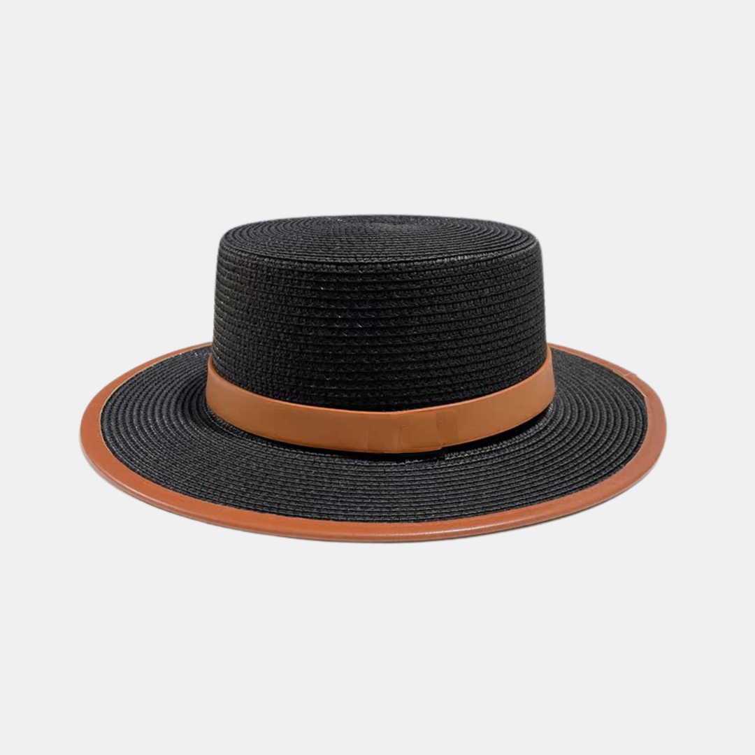 Antigone | Classic Sunhat - Black/Tan | Shut the Front Door