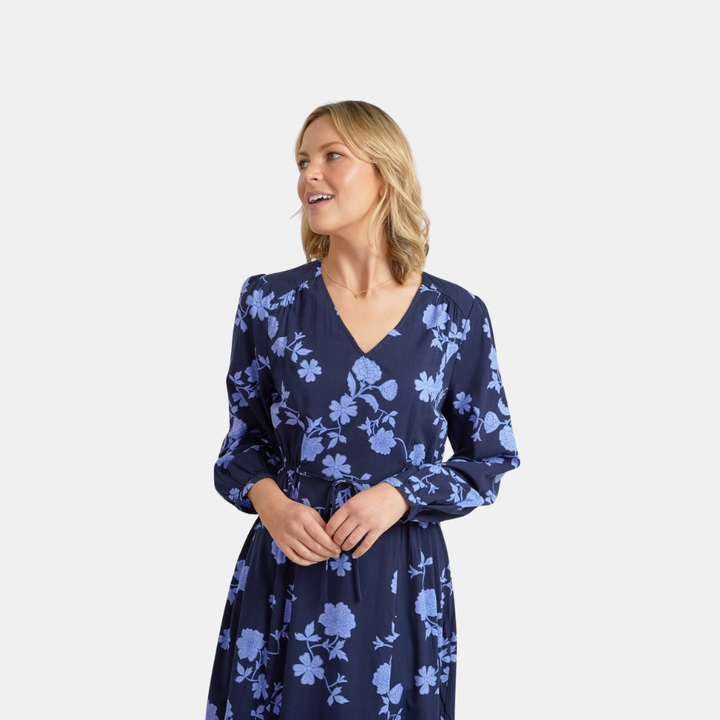 Elm Knitwear | Kacey Floral Dress - Navy | Shut the Front Door