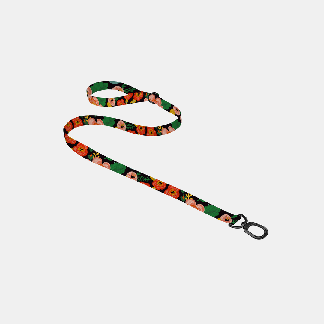 Antigone | Pet Leash Floral Orange - Medium | Shut the Front Door