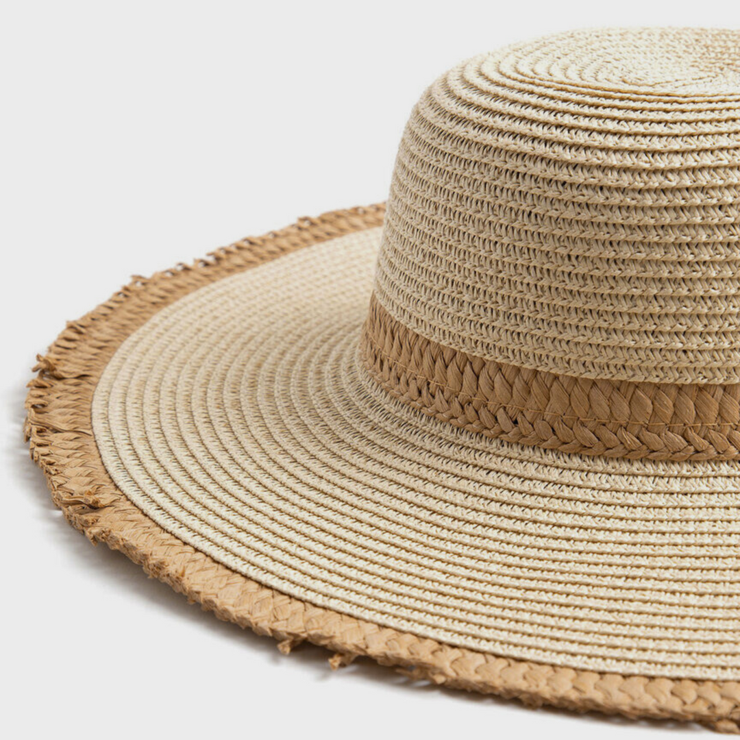 Antigone | Fringed Sunhat - Natural | Shut the Front Door