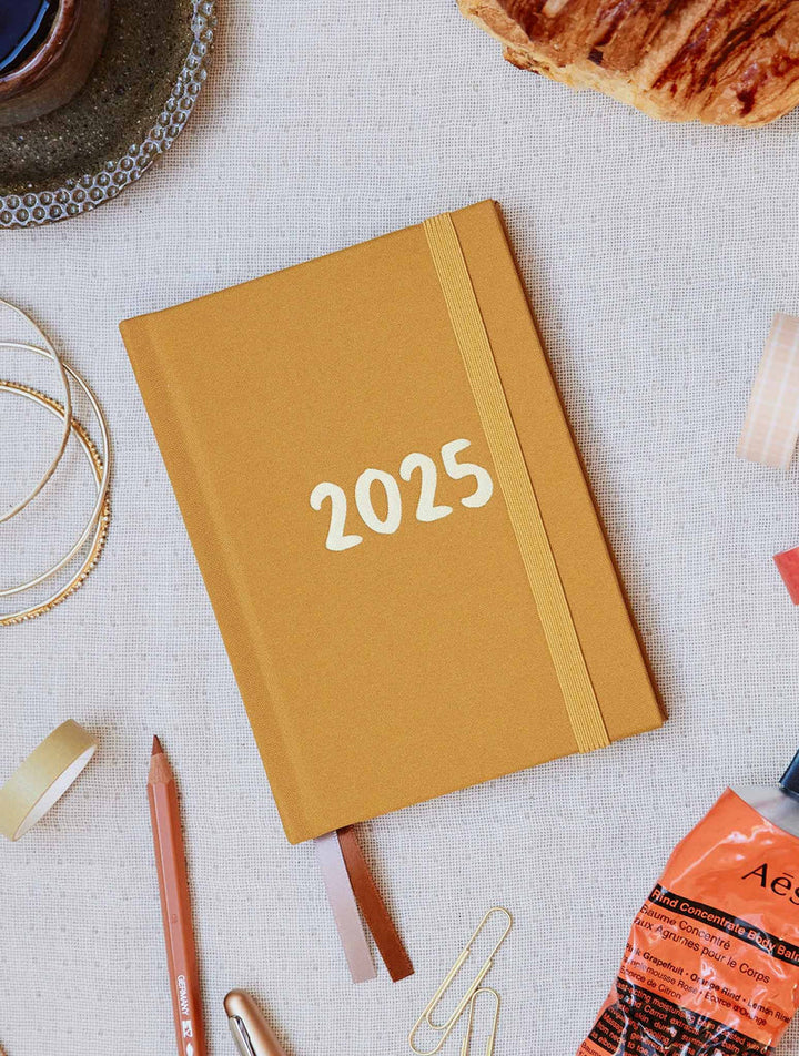 Write to Me Stationery | 2025 Pocket Planner - Mustard | Shut the Front Door