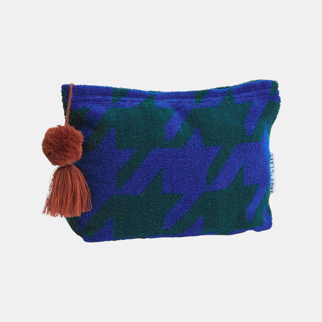 SAGE & CLARE | Vinita Terry Pouch Small - Lapis | Shut the Front Door