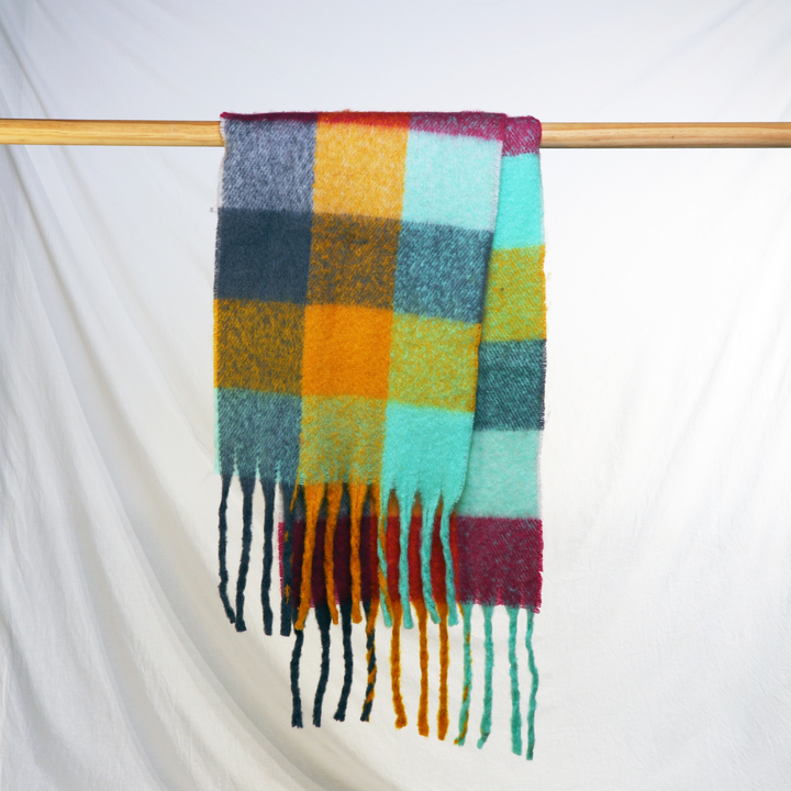 Antigone | Casey Check Scarf - Mint | Shut the Front Door