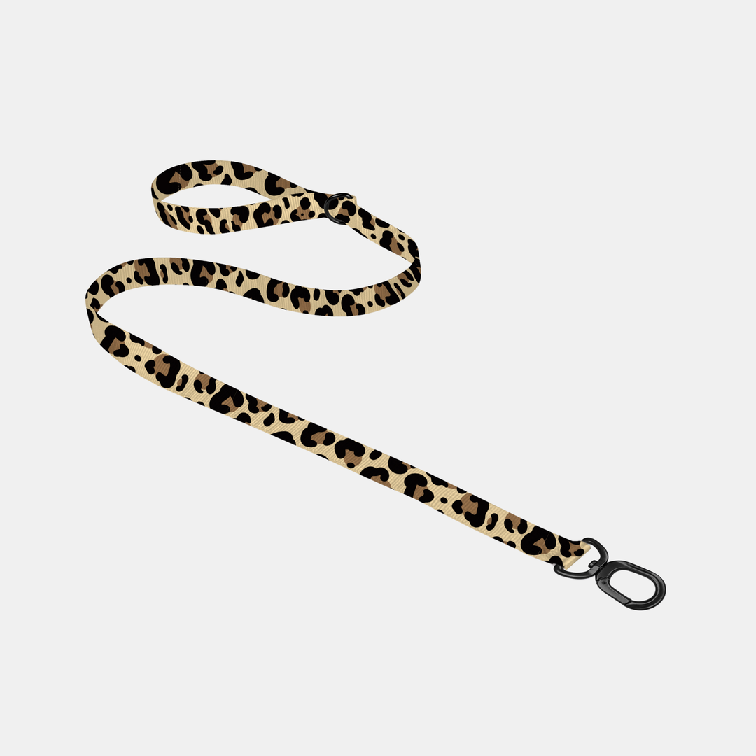 Antigone | Pet Leash Animal Print Black/Brown - Large | Shut the Front Door