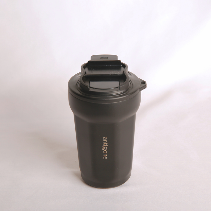 Antigone | Insulated SS Travel Coffee Mug - Black | Shut the Front Door