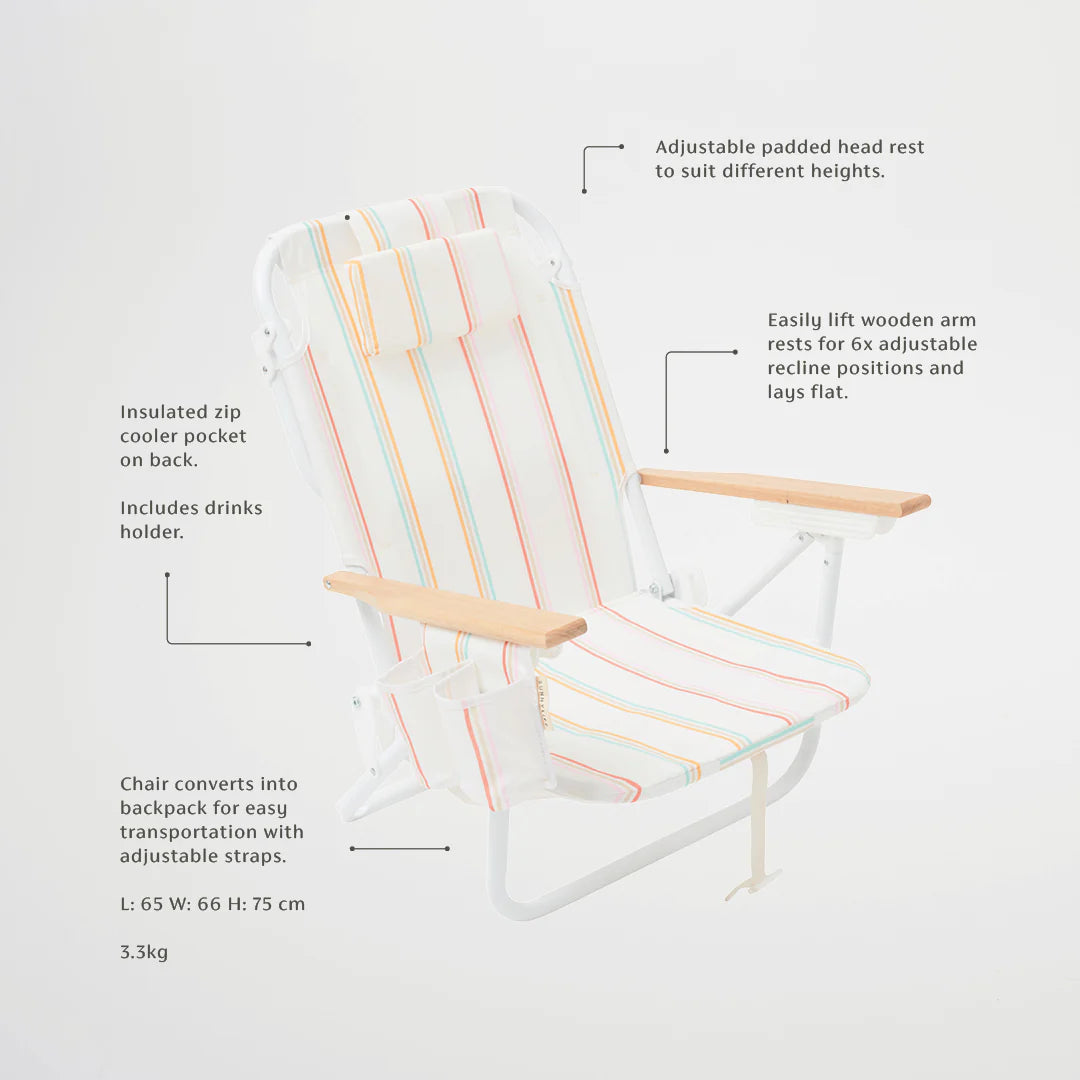 Sunnylife | Luxe Beach Chair - Rio Sun Multi Stripe | Shut the Front Door