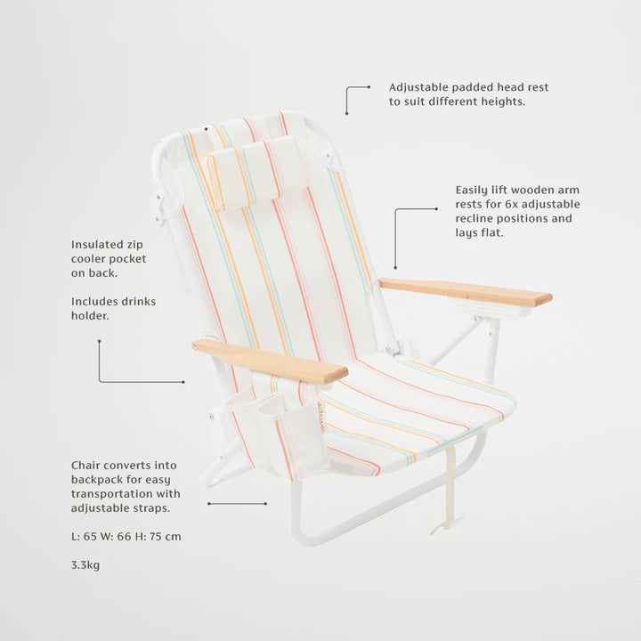 Sunnylife | Luxe Beach Chair - Rio Sun Multi Stripe | Shut the Front Door