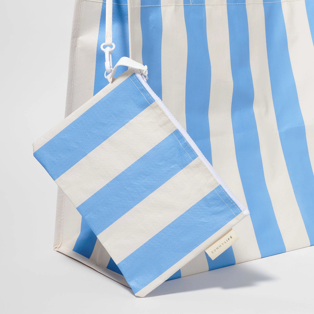 Sunnylife | Carryall Beach Bag - Le Weekend Mid Blue-Cream | Shut the Front Door