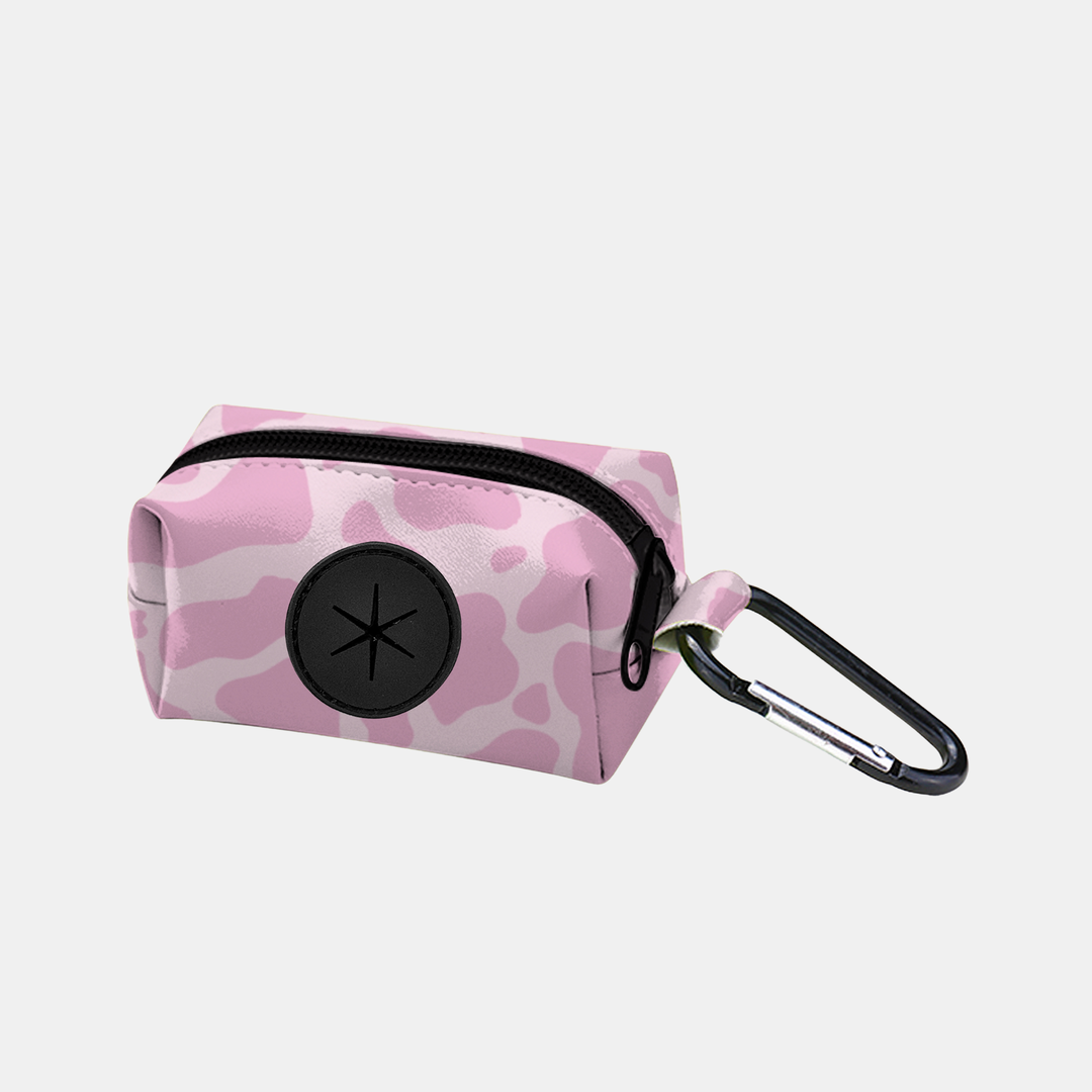 Antigone | Poop Bag Holder - Animal Print Pink | Shut the Front Door