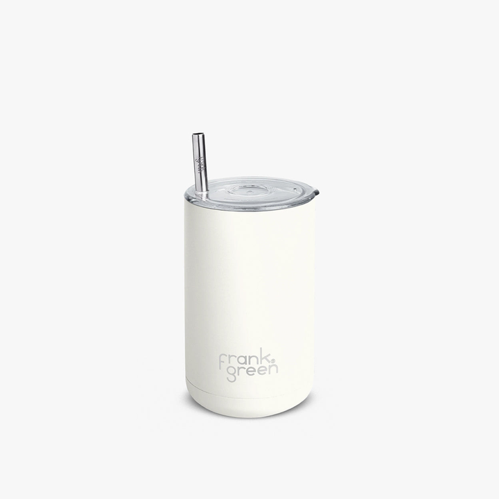 Frank Green | Iced Coffee Cup with Straw 15oz - Cloud 15oz | Shut the Front Door