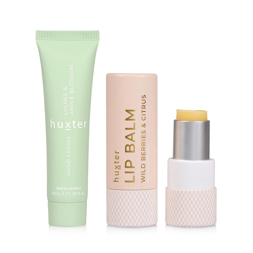 Huxter | Lip & Hand Cream Duo - Lychee & Apple Blossom | Shut the Front Door