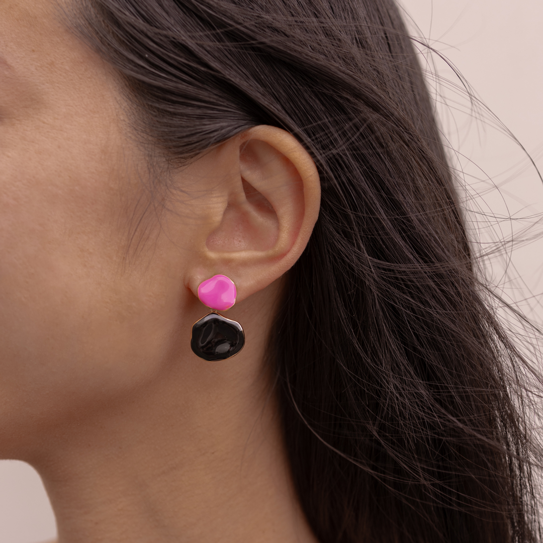 Antigone | Dahlia Earrings - Fuscia/Midnight | Shut the Front Door